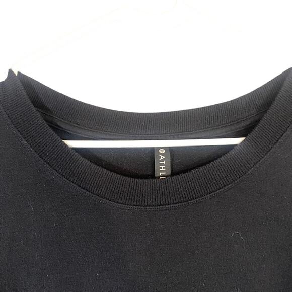 Athleta Black Long Sleeve Athletic Pullover Casual Sweatshirt Women SZ MP - Picture 3 of 8